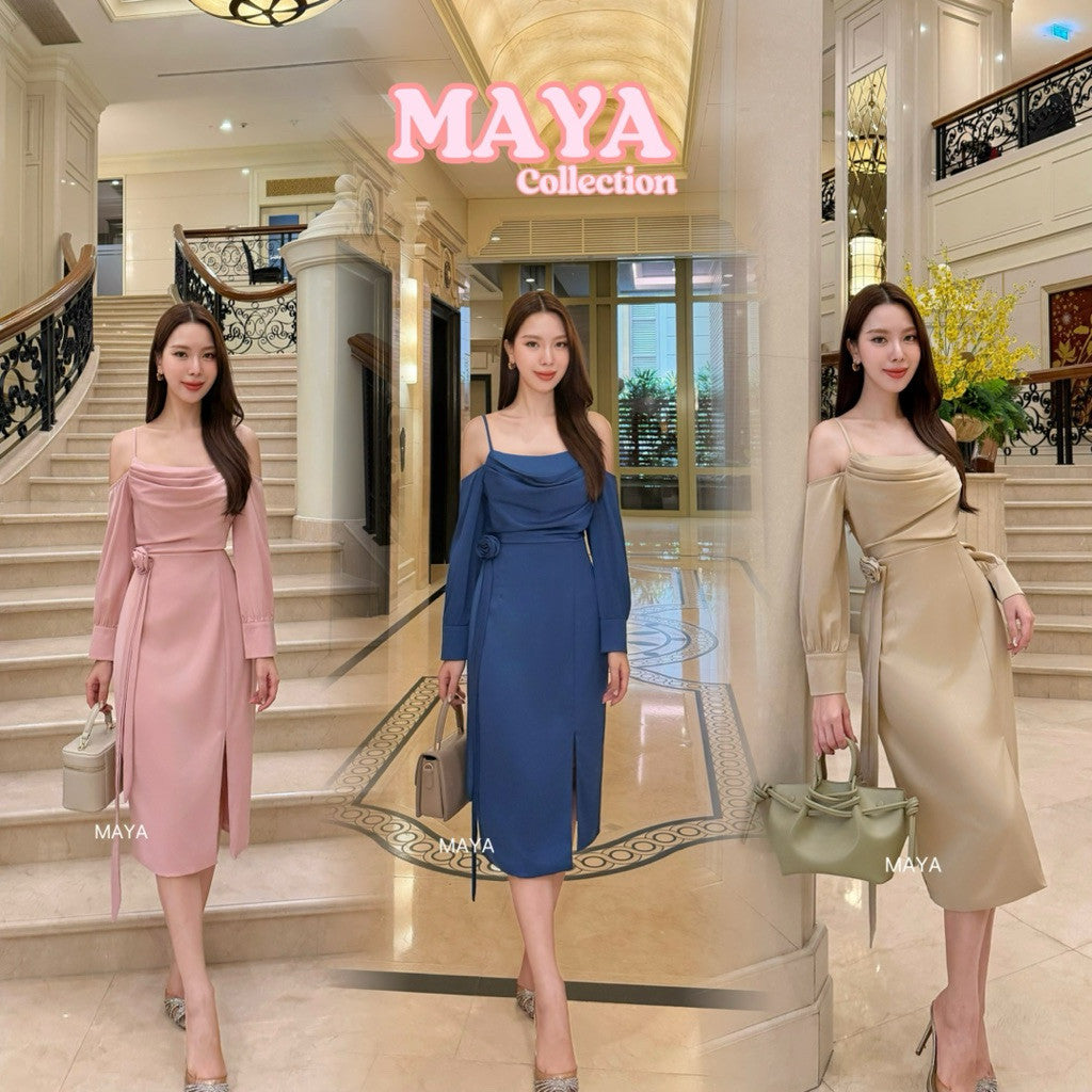 G134 ชุดเดรสออกงาน ชุดเดรสไปงาน s-2xl เดรสไปปาร์ตี้ เดรสออกงาน