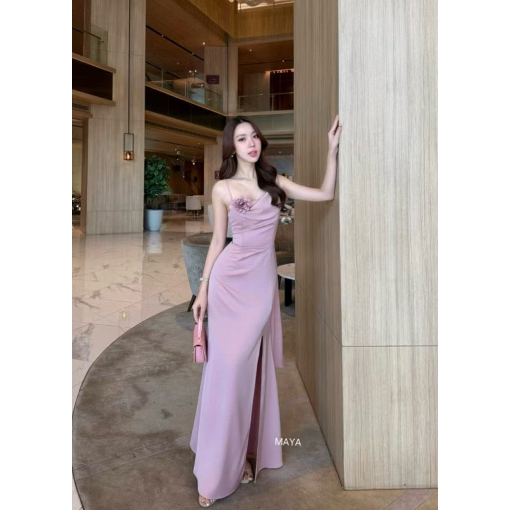 ชุดไปงานสีเขียว เดรสสไบ ชุดเพื่อนเจ้าสาวสวยๆๆ MAYA137 s-xl