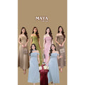 G144 ชุดเพื่อนเจ้าสาว สีน้ำตาลไหม้มาใหม่ ค่า ชุดเดรสออกงานสาวอวบ ชุดไปงานแต่งานs-3xl