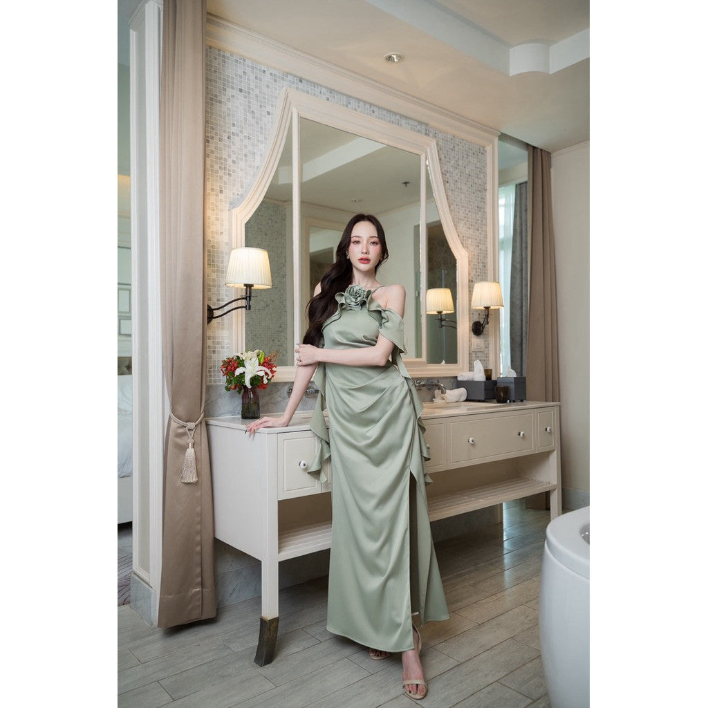 ชุดเพื่อนเจ้าสาว ชุดไปงานแต่ง dress.celeb D398 s-2xl