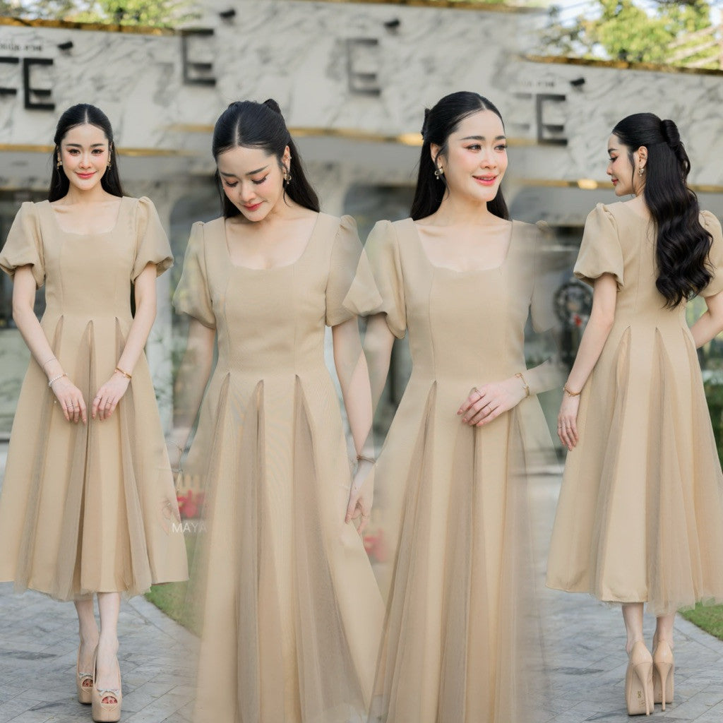 ชุดไปงาน ชุดไปงานเลี้ยง เพื่อนเจ้าสาว G149 s-2xl มาใหม่ค่า