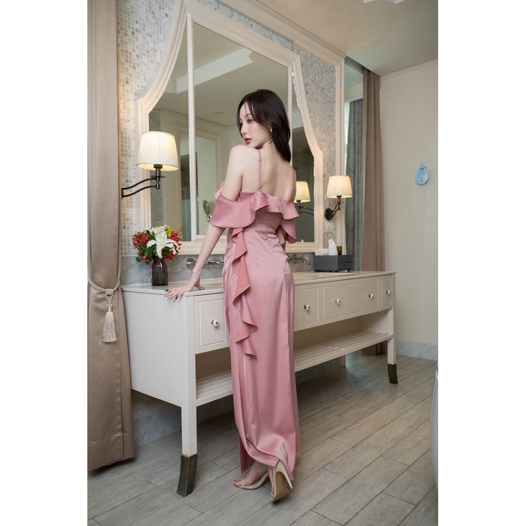 ชุดเพื่อนเจ้าสาว ชุดไปงานแต่ง dress.celeb D398 s-2xl